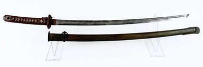 WW II Era Japanese Type 95 Shin Gunto Sword. These swords were issued to NCOs of the Japanese 