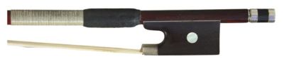 German Silver-Mounted Violin Bow. Stamped BERTHOLD SCHUSTER at the butt, the ebony frog with 