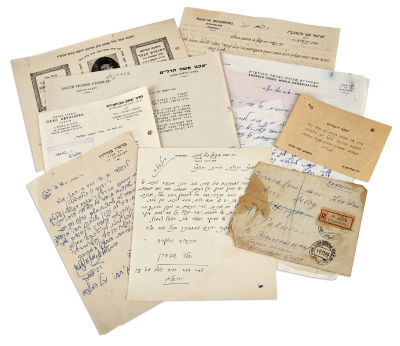 (ERETZ ISRAEL RABBIS). Group of c.14 Letters from rabbinic leaders, mostly from the early years 