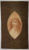 SALAMAN, KATE. Self-portrait (?). 
Cont&eacute; crayon on paper. Housed beneath wooden oval frame. Image - 2