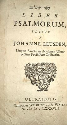 (BIBLE). 
Sepher Tehillim - Liber 
