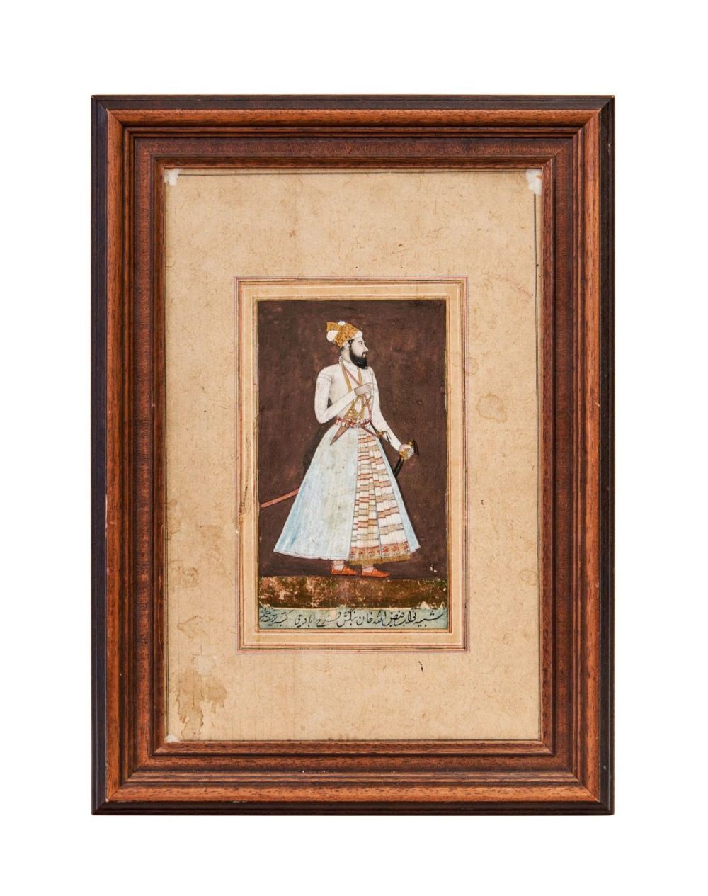 Lot 259: A 19TH CENTURY INDIA MUGHAL MINIATURE DEPICTING PRINCE...