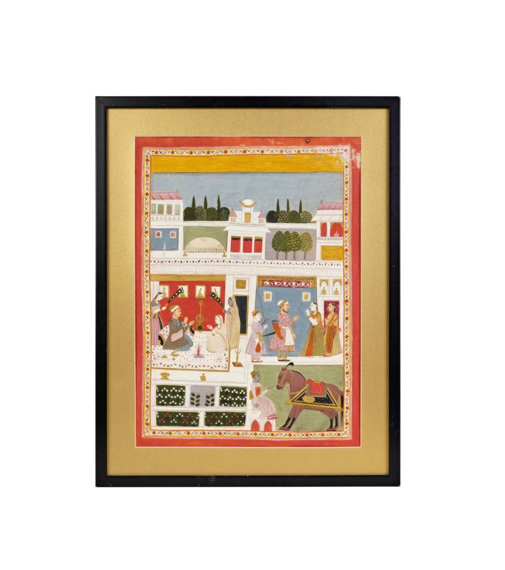 Lot 262: AN INDIAN PAINTING FROM A RAGAMALA SERIES, RAJASTHAN,...
