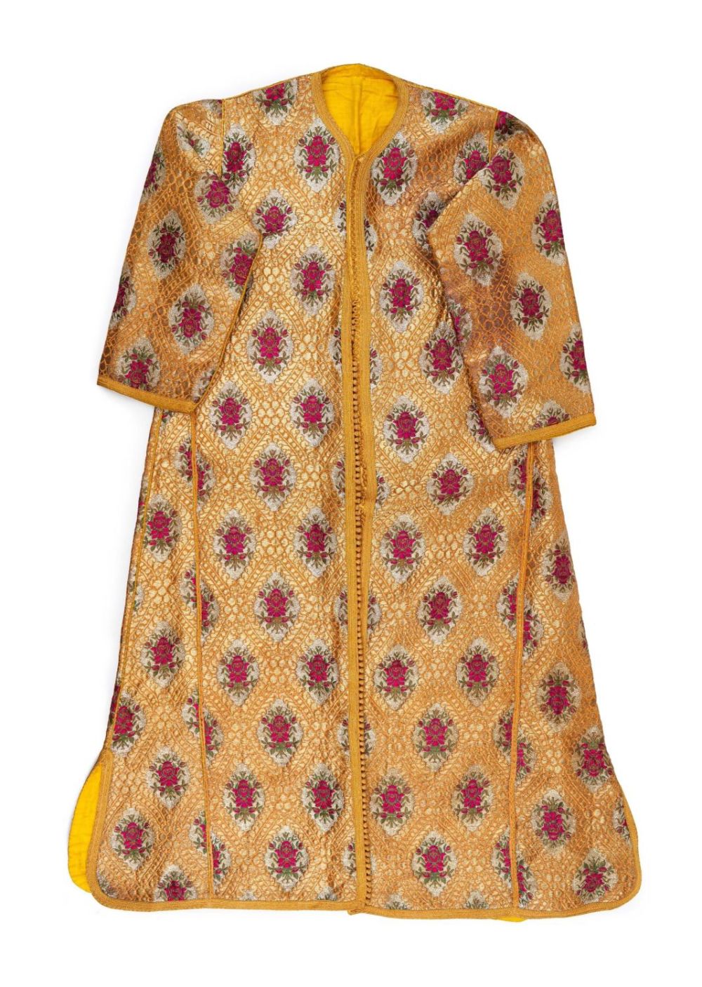 Lot 265: SILK & METAL THREAD MOROCCAN KAFTAN, 19TH/20TH CENTURY