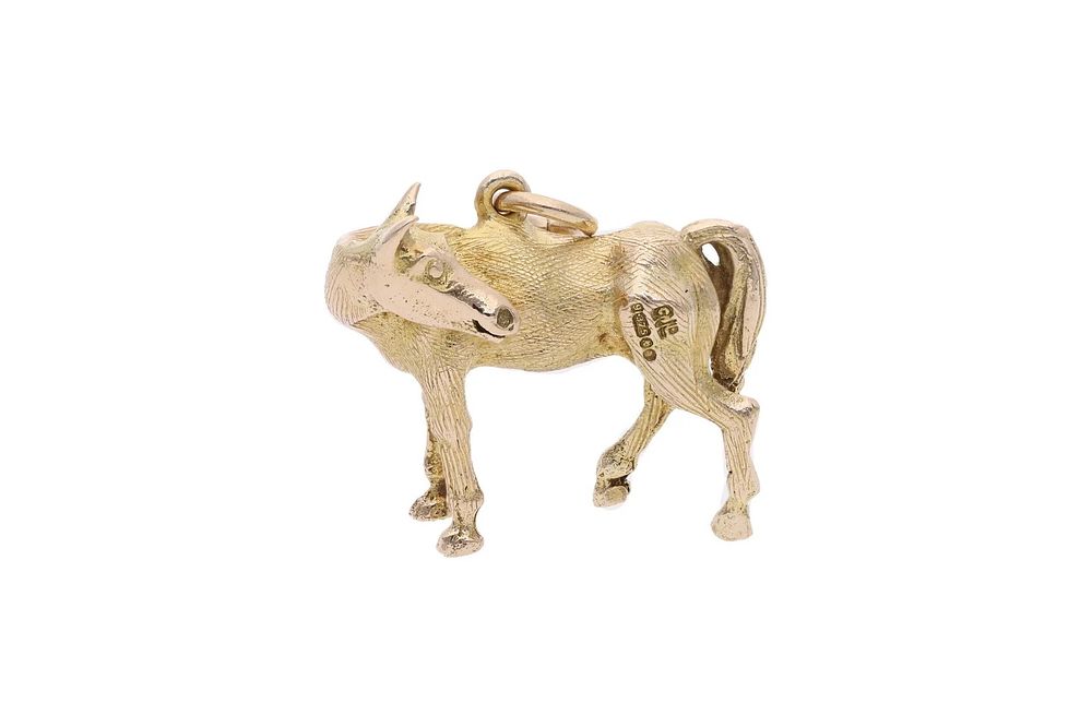 Lot 177: Georg Jensen 9ct Gold Curious Horse Charm/Pendant.