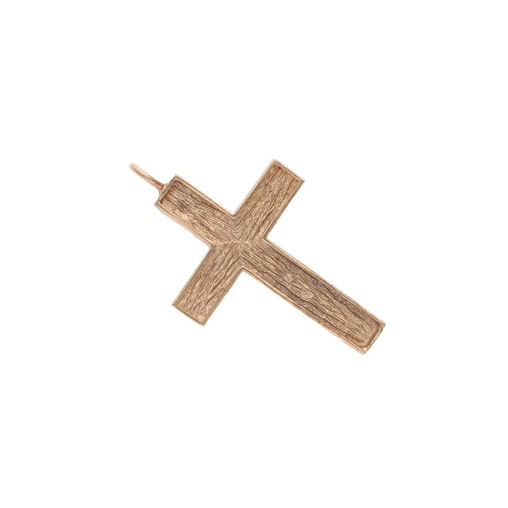 Lot 199: Large 9ct Gold Cross Pendant.