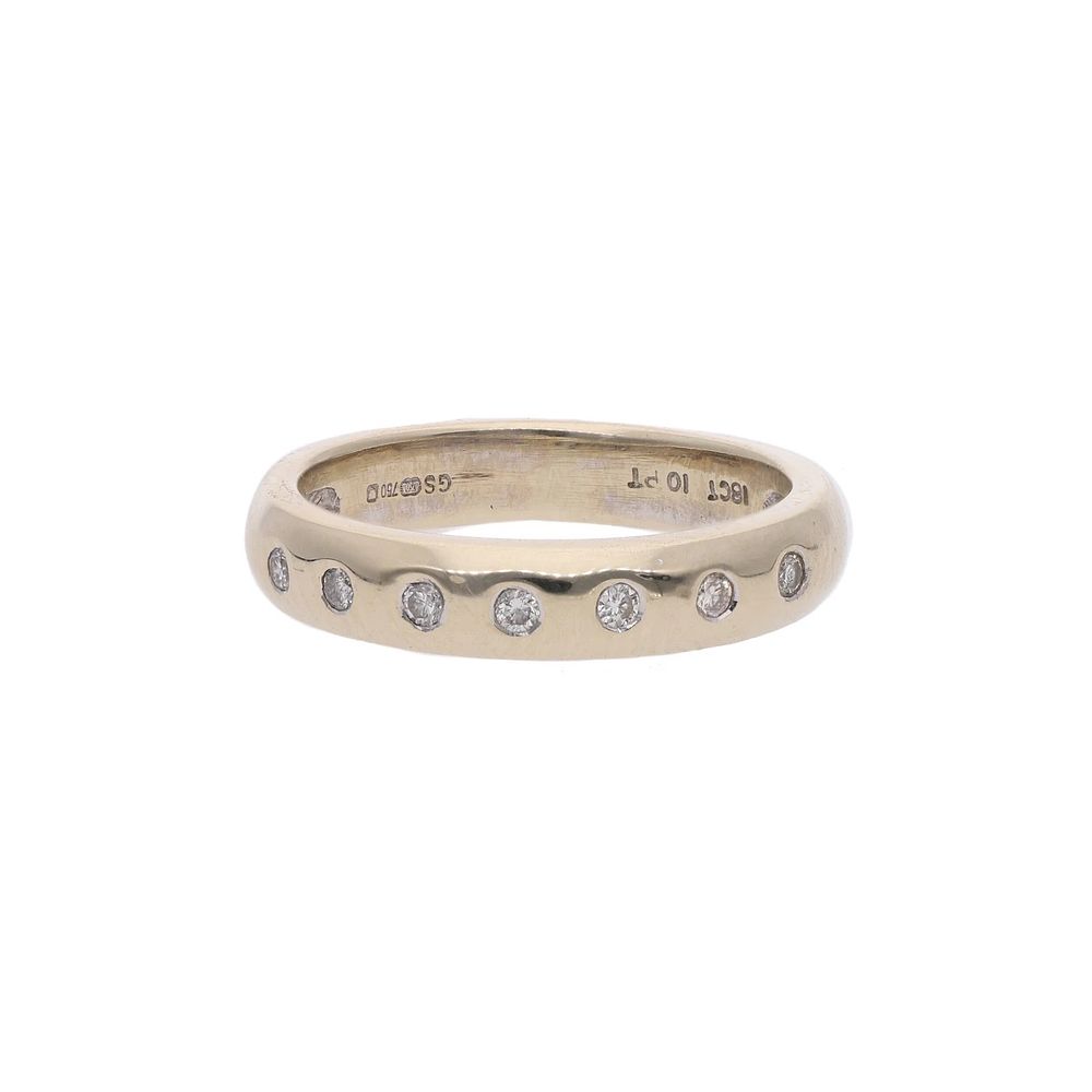 Lot 228: 18ct White Gold and Diamond Band Ring, Size 4.5 | I 1/2