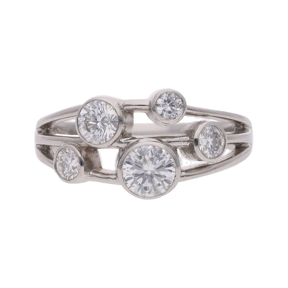 Lot 254: Platinum and Diamond Ring.
