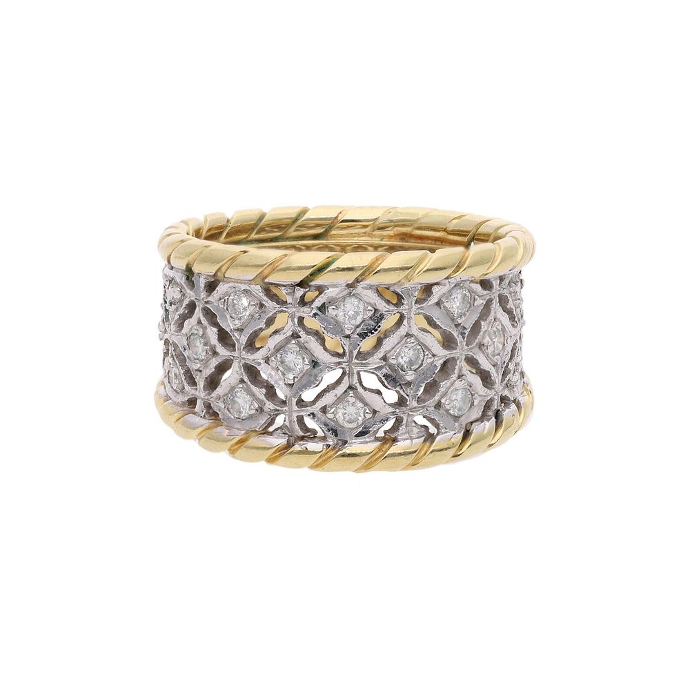 Lot 417: Quality 18ct Gold and Diamond Gents Ring, Size 6.25 US | Size M UK
