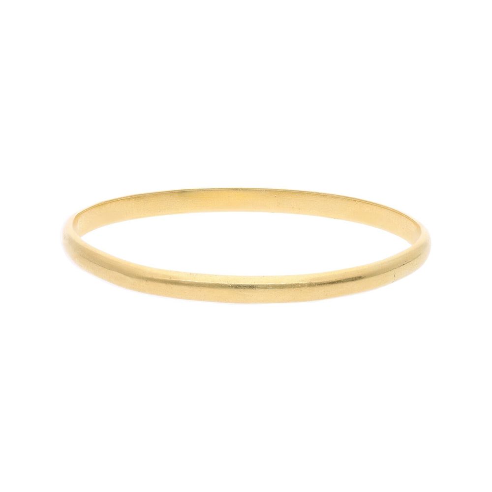 Lot 511: Heavy 18ct Gold Solid Bangle.