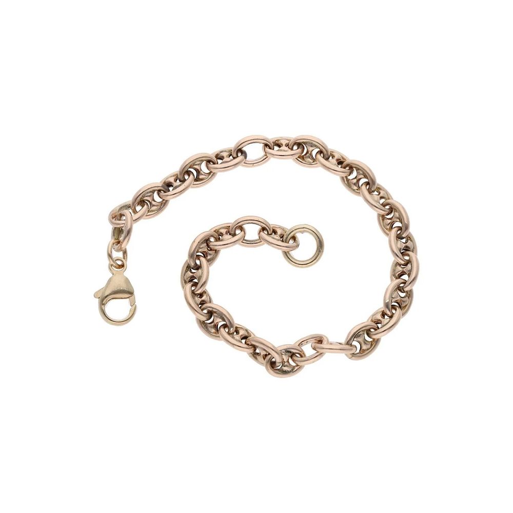 Lot 528: 9ct Gold Anchor Link Bracelet, 7.5 Inch Long.