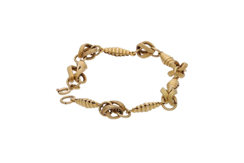 Lot 532: 18ct Gold Link Bracelet, 7.5 Inch.