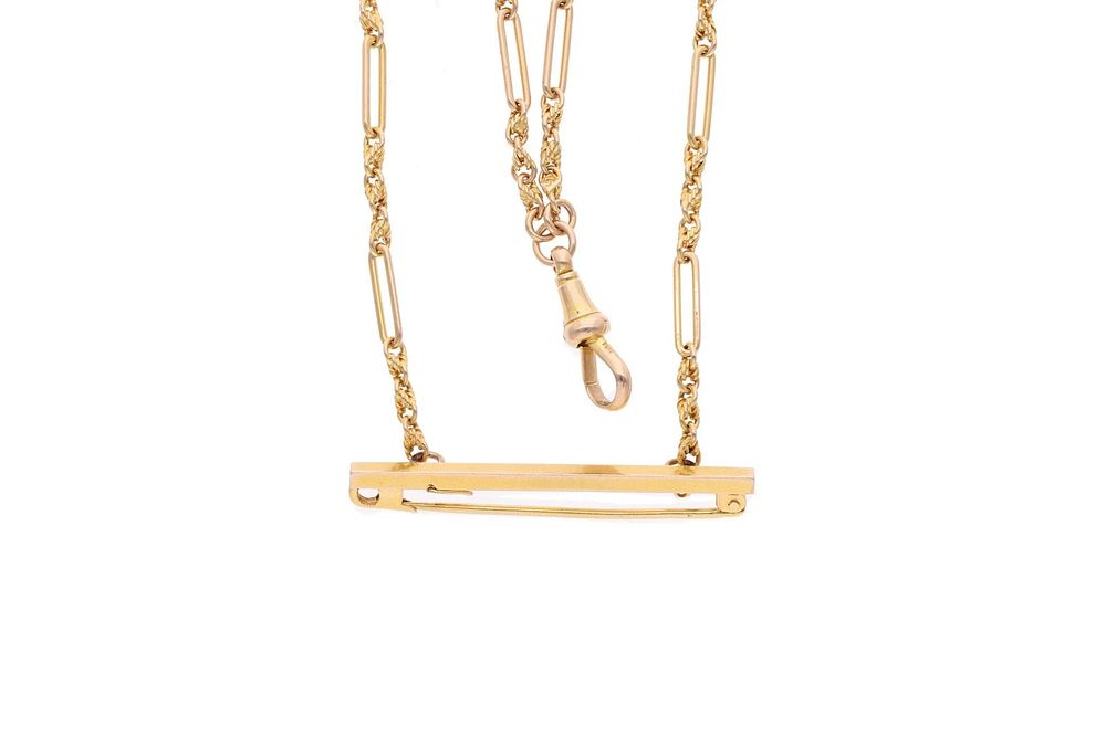 Lot 568: Antique 15ct Gold Pocket Watch Chain.