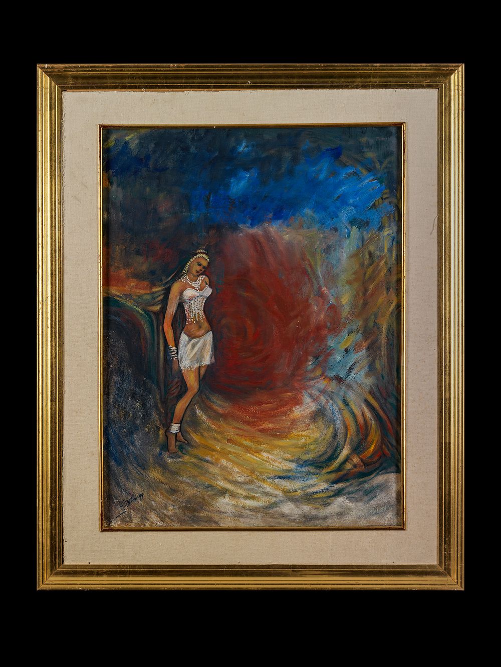 Lot 180: THE DANCER, OIL ON CANVAS, SALWA EL SHERBENY (EGYPTIAN)