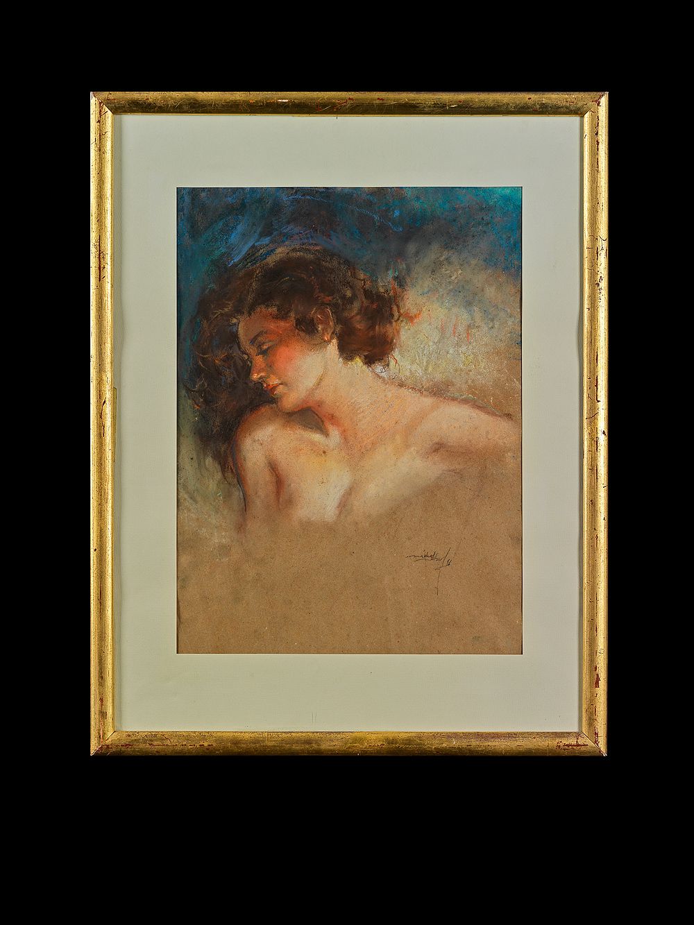 Lot 195: GIRL A SLEEP, WATERCOLOUR PAINTING, MICHEL HENRI MALOUD, 20TH CENTURY