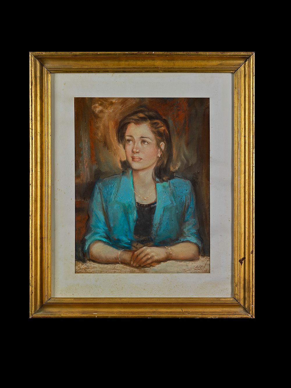 Lot 196: PORTRAIT OF A LADY , WATERCOLOUR PAINTING, MICHEL HENRI MALOUD, 20TH CENTURY