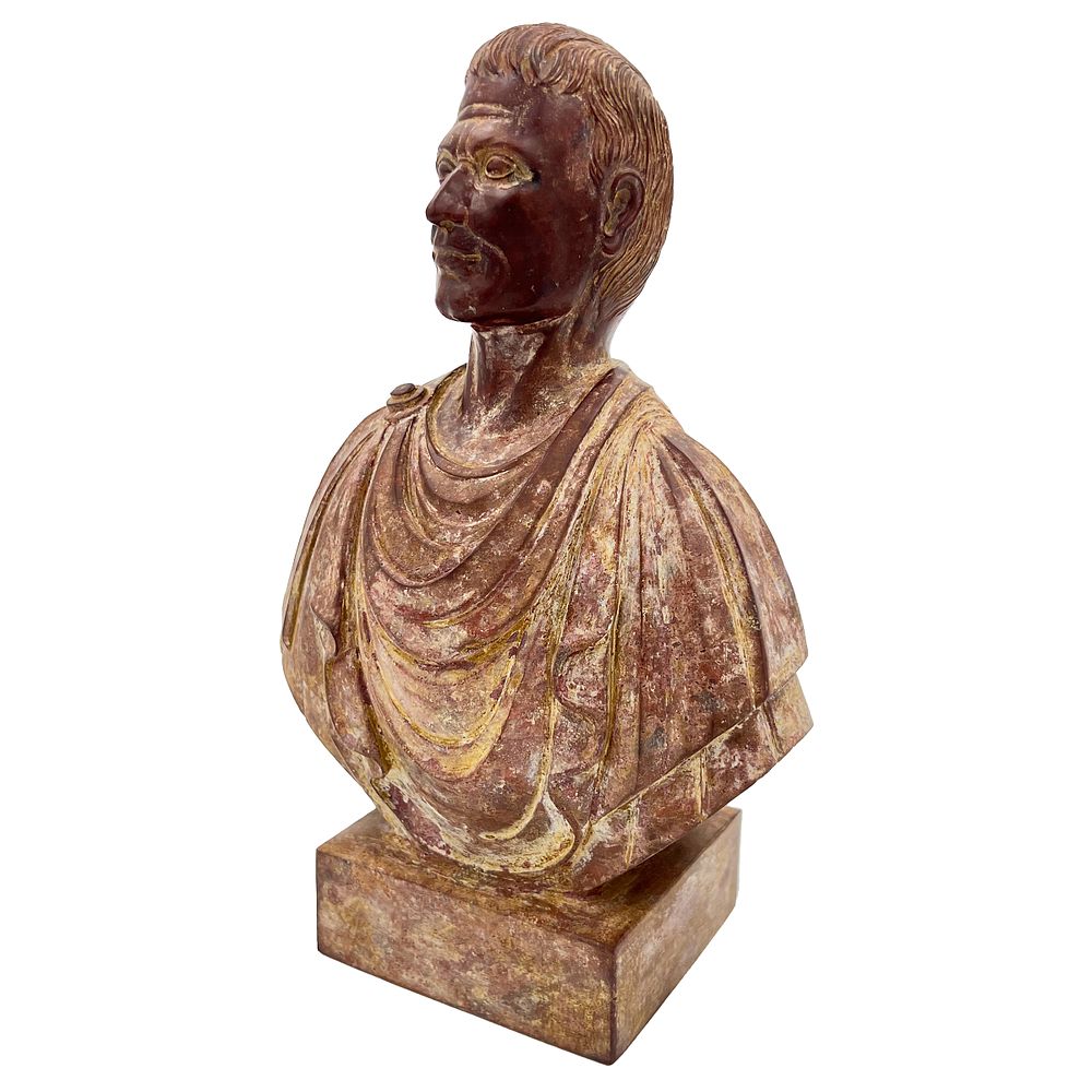 Lot 192: A STONE BUST OF AN ANCIENT LEADER