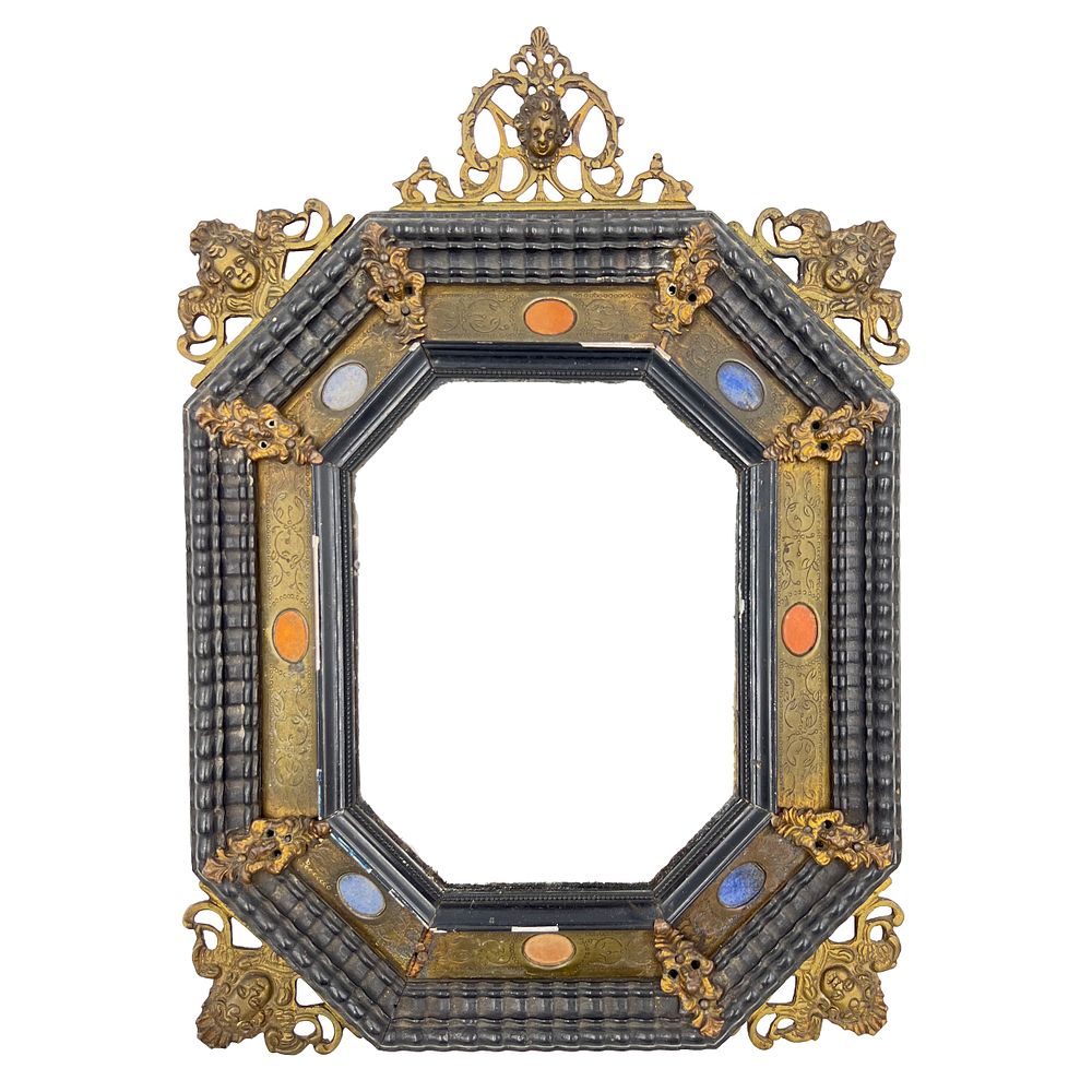 Lot 217: ANTIQUE OCTAGONAL MIRROR, FRENCH, 19TH CENTURY