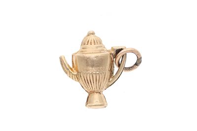 9ct Gold Tea/Coffee Pot Charm 
HALLMARKS: marked for 9ct Gold 
MEASUREMENT: Hangs 18mm by 