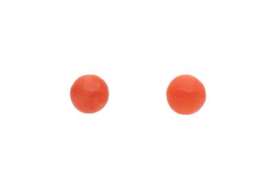 9ct Gold and Coral Stud Earrings. 9ct Gold and Coral Studd Earrings. 
HALLMARKS: marked for 9ct 