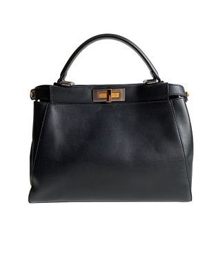 Fendi Peekaboo Black Handbag . Fendi Peekaboo Black, Medium size. 
Hardware: Gold 
Leather: 