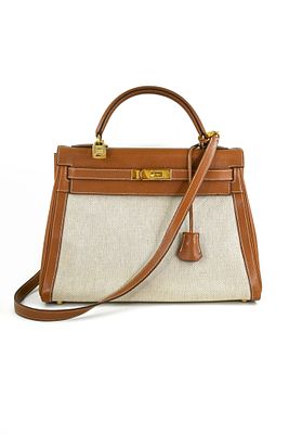 Hermes Kelly 32 Gold & Natural Handbag . Hermes Kelly 32 Gold + Naturel, 32cm. 
Hardware: Gold 