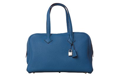 Hermes Victoria 35 Bleu de Galice Bag. Hermes Victoria 35 Bleu de Galice, 35cm. 
Hardware: 