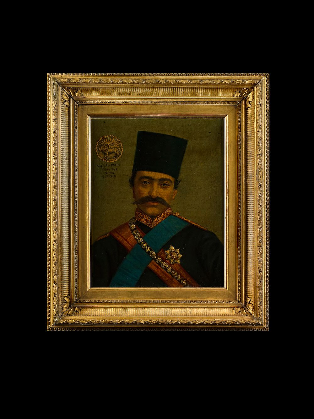 Lot 186: ANTIQUE 19TH CENTURY PORTRAIT OF NASER AL-DIN SHAH