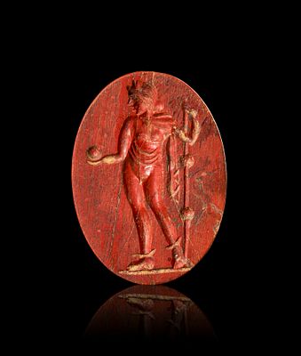 A Jasper Intaglio of a Figure Probably Jupiter, 2nd – 3rd Century A.D.