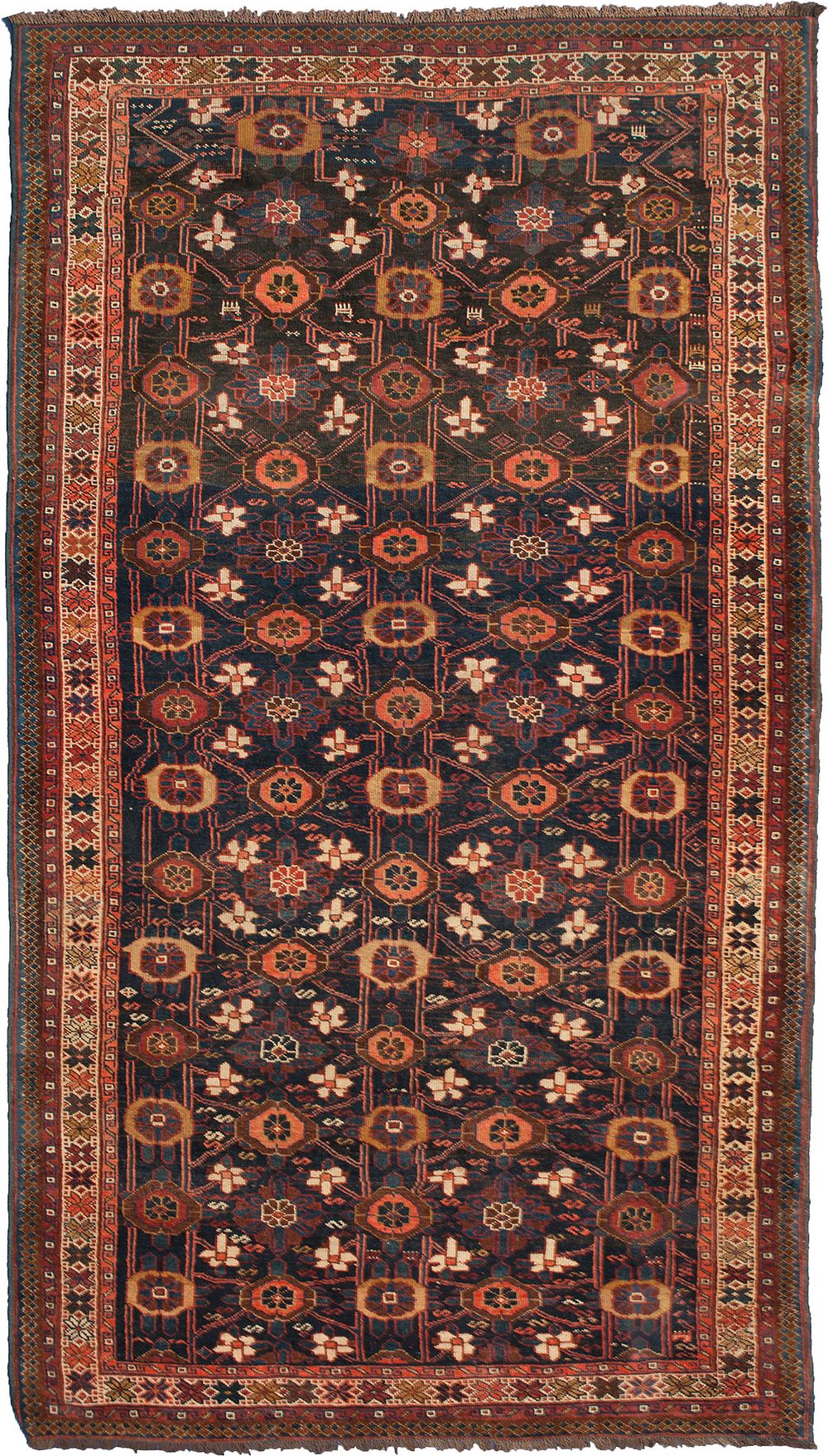 Lot 346: ANTIQUE VARAMIN WOOL RUG, 310 X 145CM