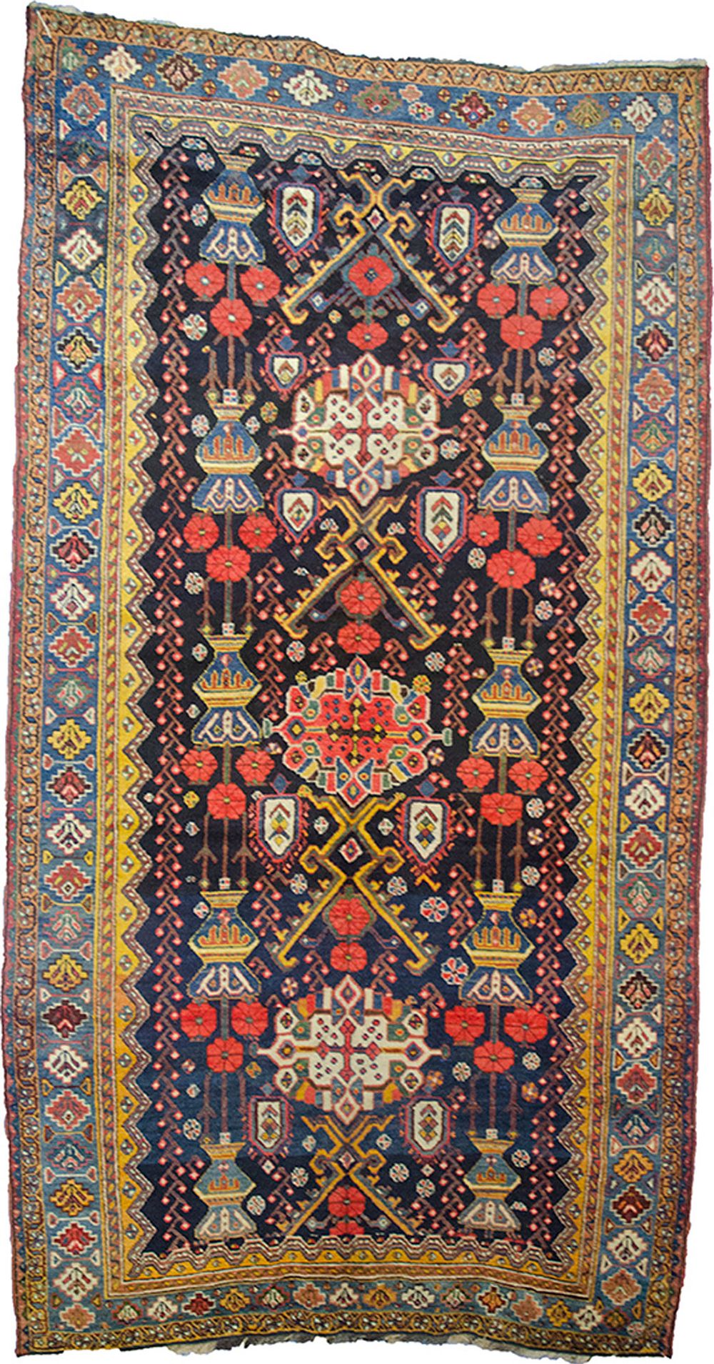 Lot 347: ANTIQUE WOOL BAKHTIAR RUNNER/RUG, 300 X 158CM