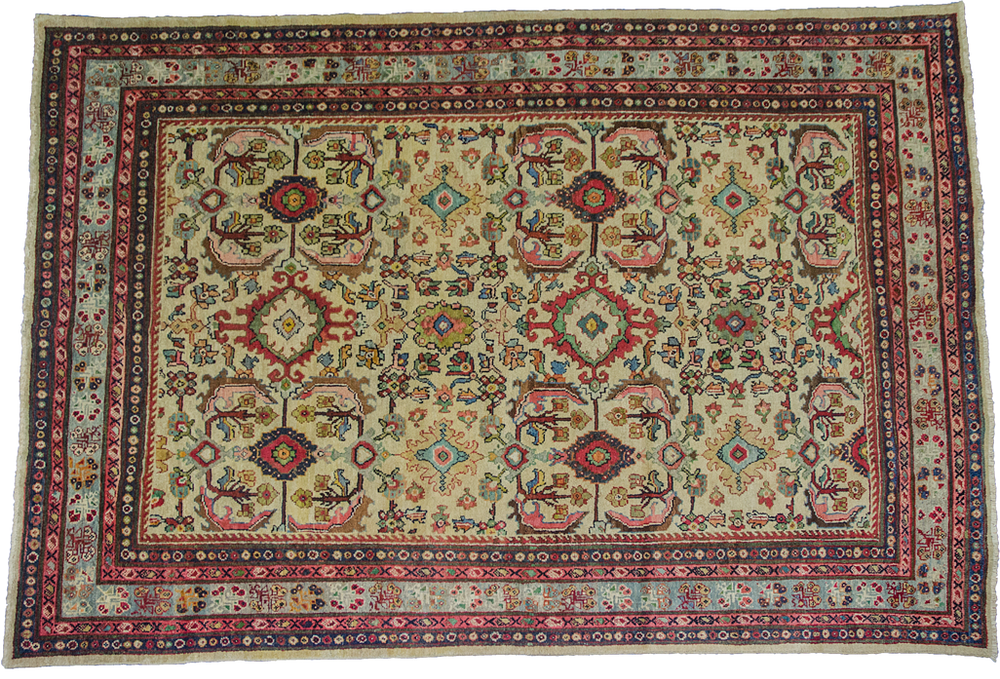 Lot 349: LARGE WOOL MAHAL CARPET, 316 X 223CM