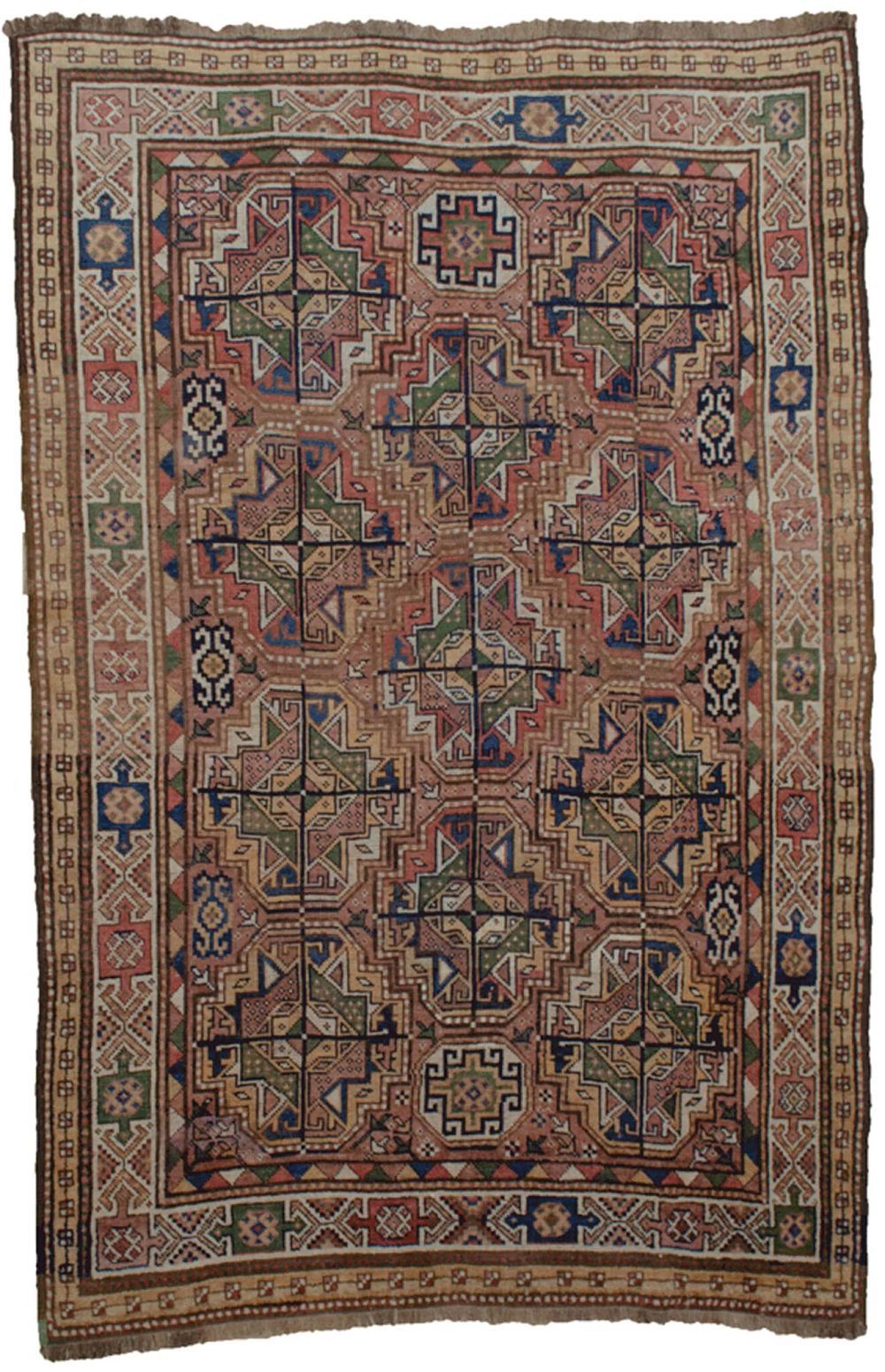 Lot 352: ANTIQUE GHOOCHAN RUG, 211 X 142CM