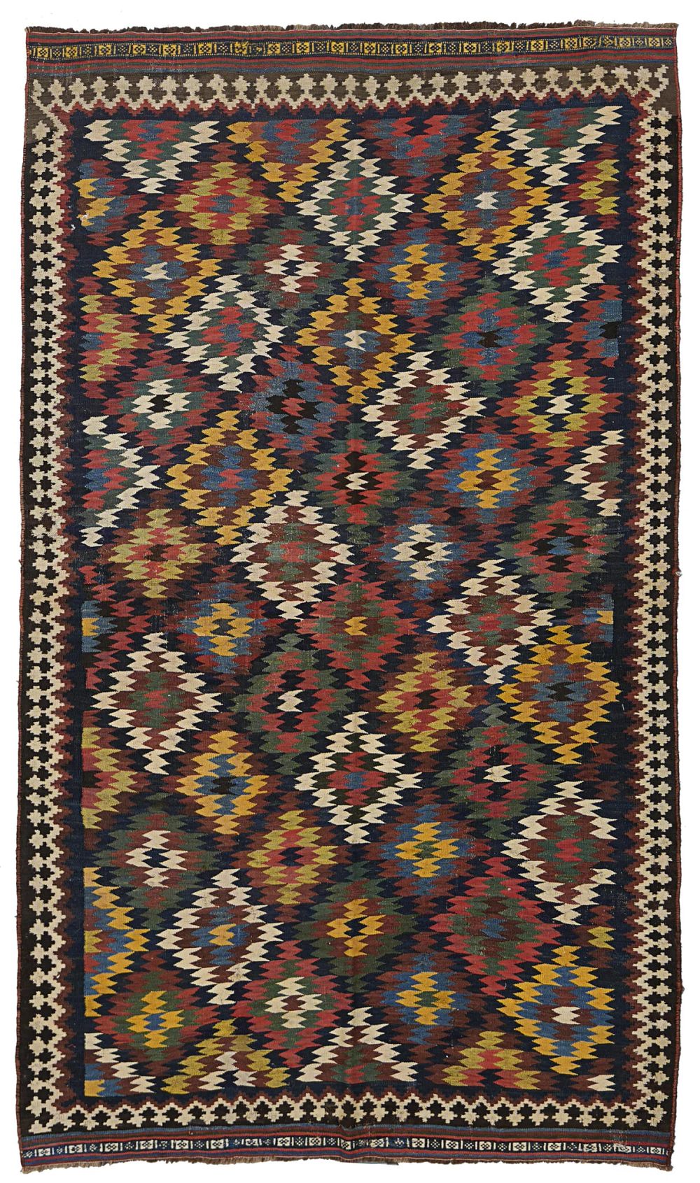Lot 364: VINTAGE QASHQAI KILIM, 260 X 153CM