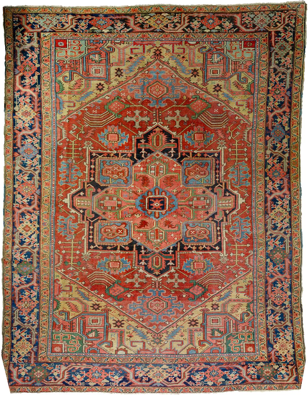 Lot 369: A LARGE ANTIQUE BAKHSHAYSH CARPET, 380 X 294CM