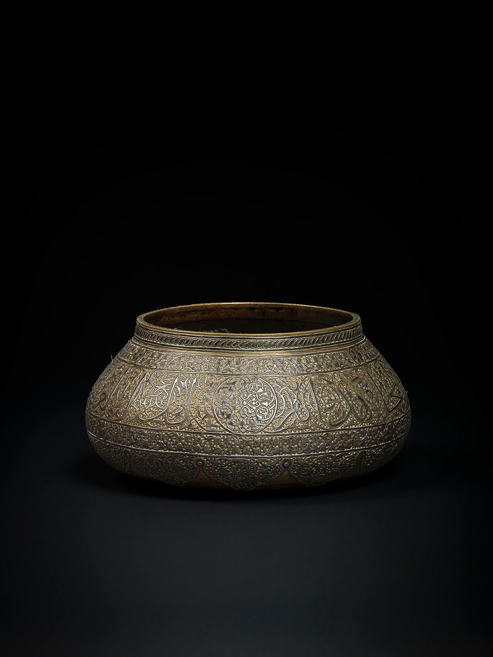 Lot 222: A MAMLUK REVIVAL SILVER INALID BASIN, EGYPT OR SYRIA, 19TH CENTURY