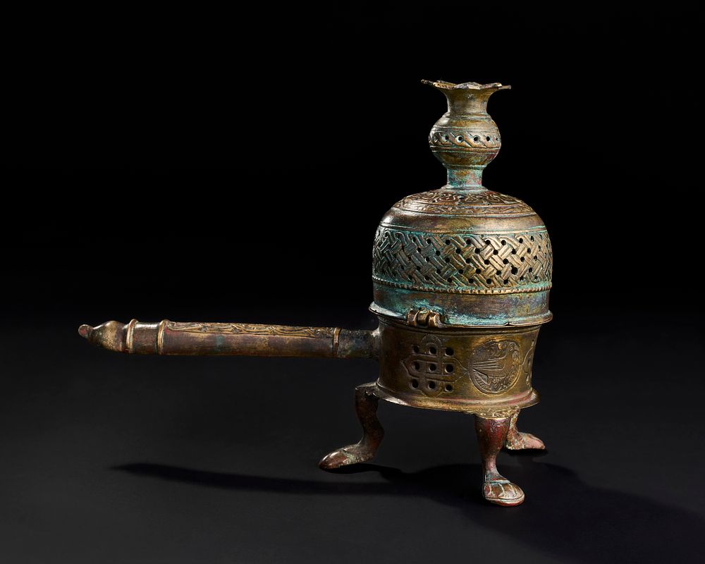 Lot 245: BRONZE SELJUK INCENSE BURNER, 13TH CENTURY