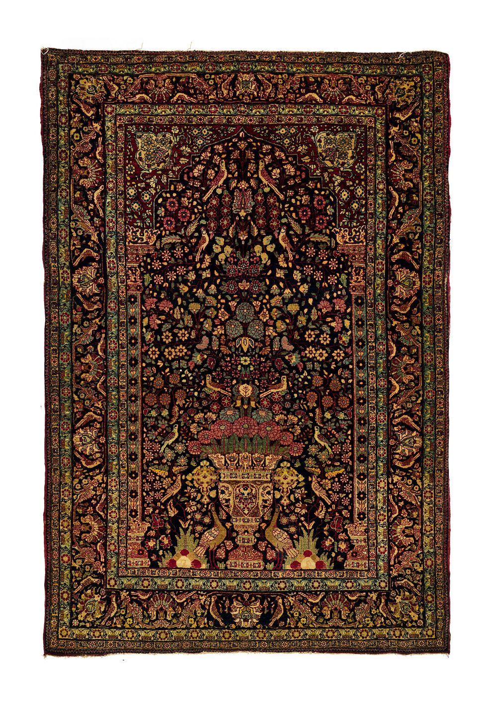 Lot 374: A MILLEFLEURS TEHRAN WOOL PERSIAN RUG