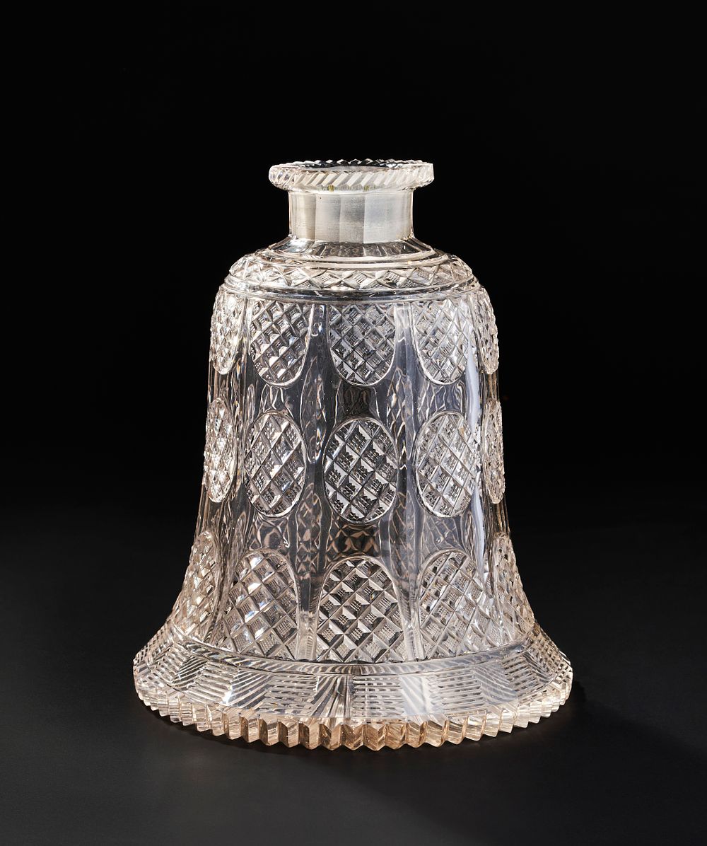 Lot 274: A LARGE OSLER CUT GLASS HUQQA BASE FOR THE INDIAN MARKET, 19TH CENTURY
