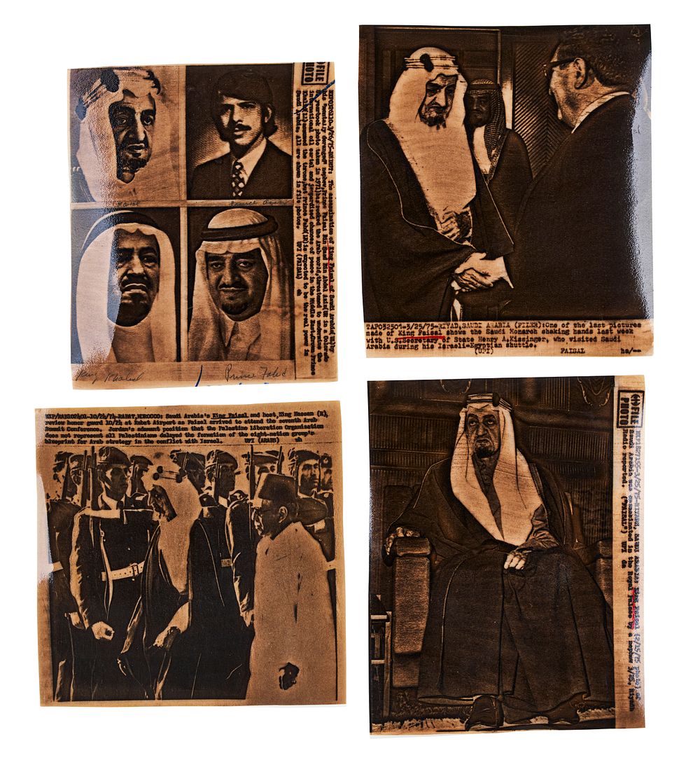 Lot 339: PAPER NEGATIVES PHOTOGRAPHS OF KING FASAIL BIN ABDULAZIZ, 20TH CENTURY