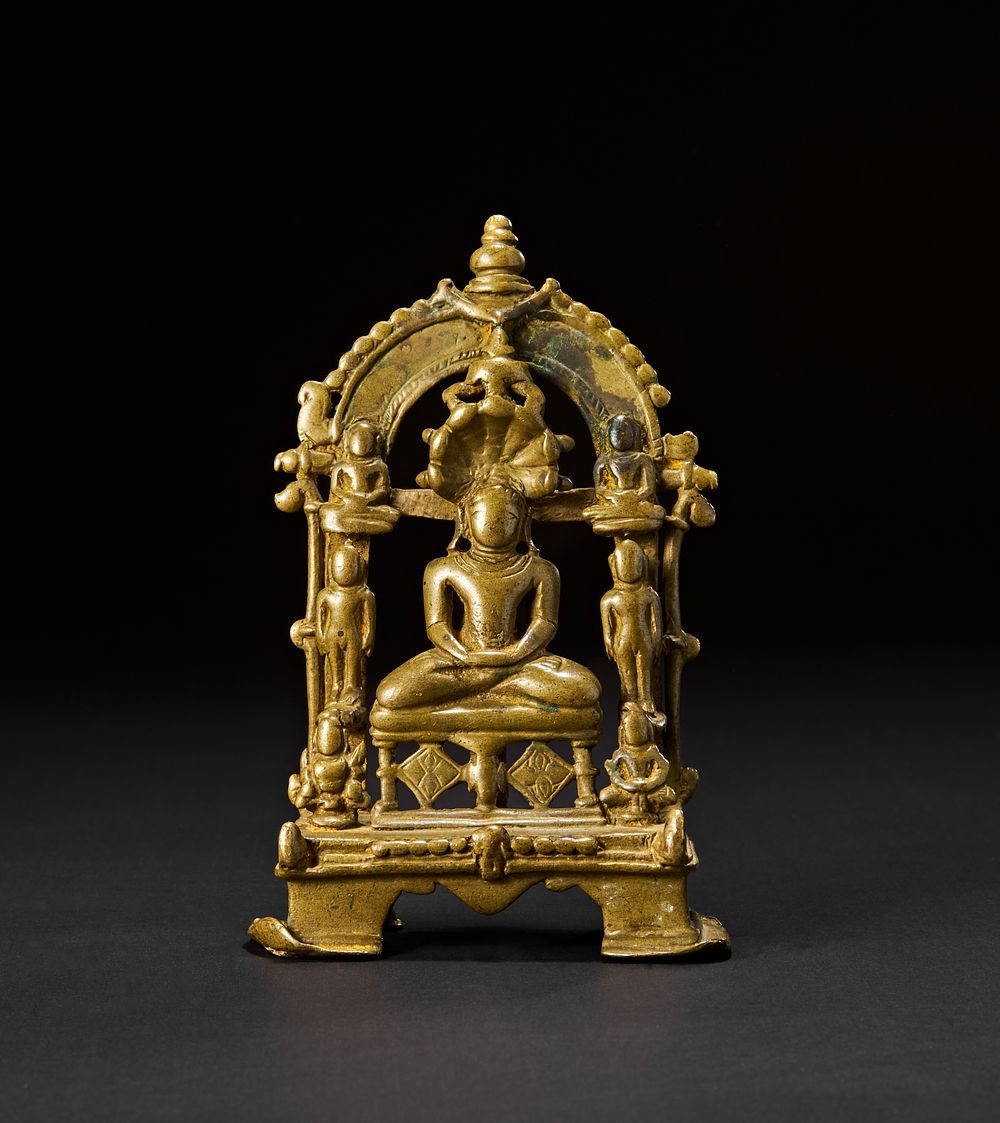 Lot 190: A RARE SOUTH INDIAN BRONZE JAIN SHRINE, 12TH - 13TH CENTURY