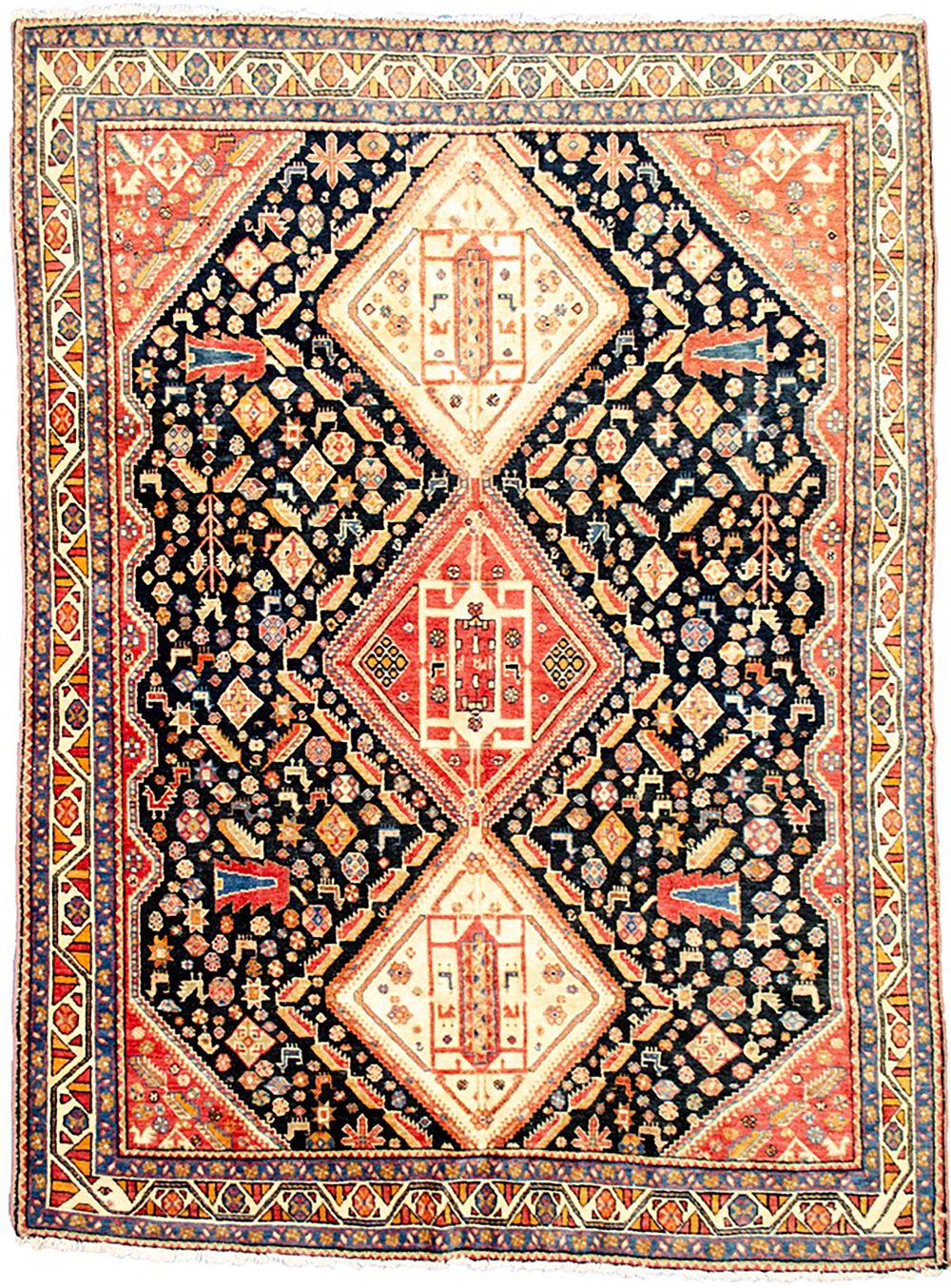 Lot 234: A VINTAGE HEINEGOON RUG 194 X 142 CM