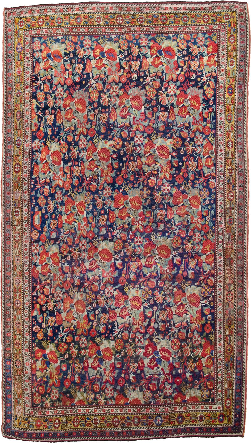 Lot 240: A RARE ANTIQUE QASHQAI RUG 280 X 160 CM