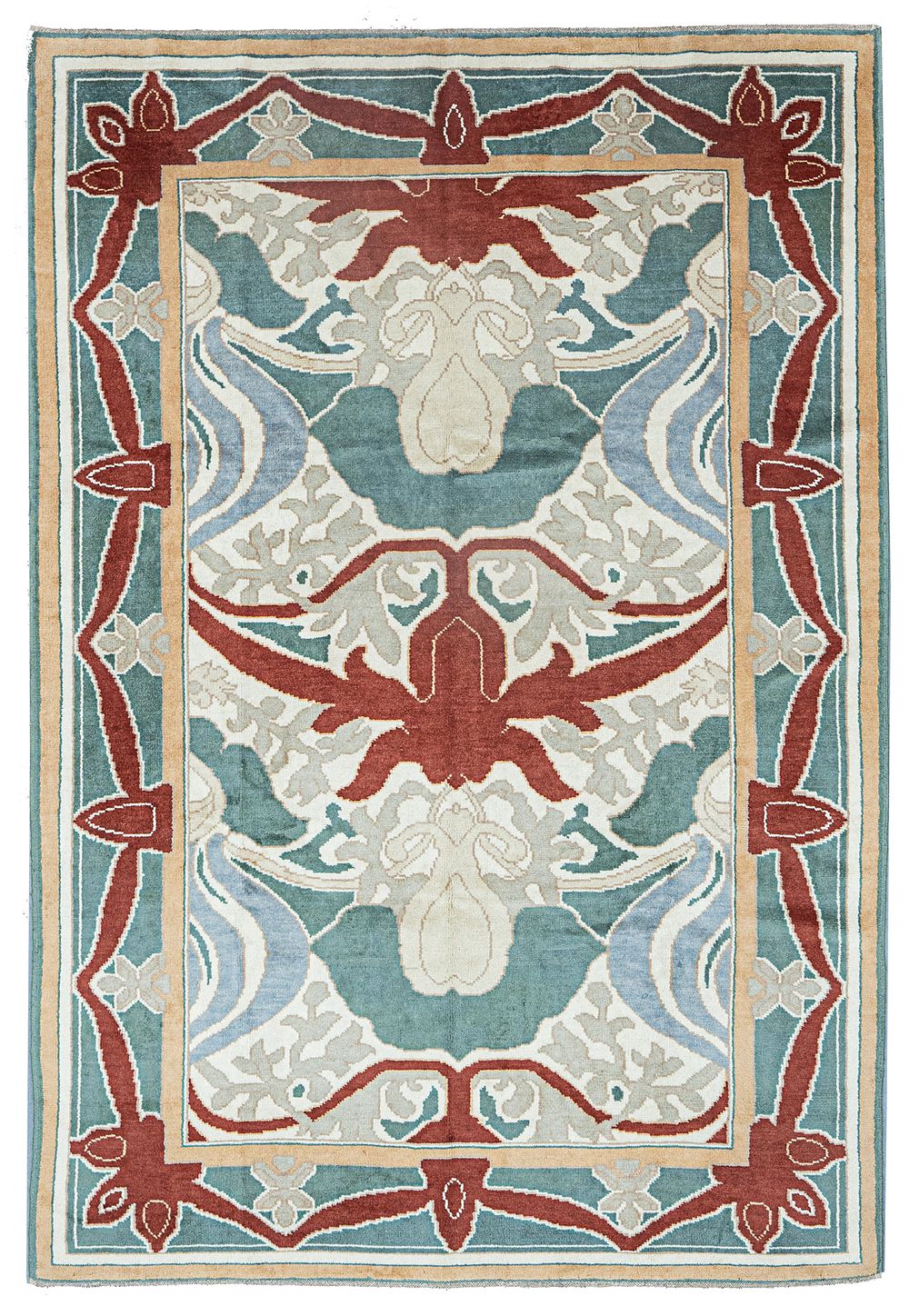 Lot 241: CHARLES VOYSEY STYLE WOOL CARPET 300 X 203 CM