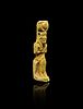 AN ANCIENT EGYPTIAN GLAZED FAIENCE FIGURE 
H: 4.5cmImage - 1