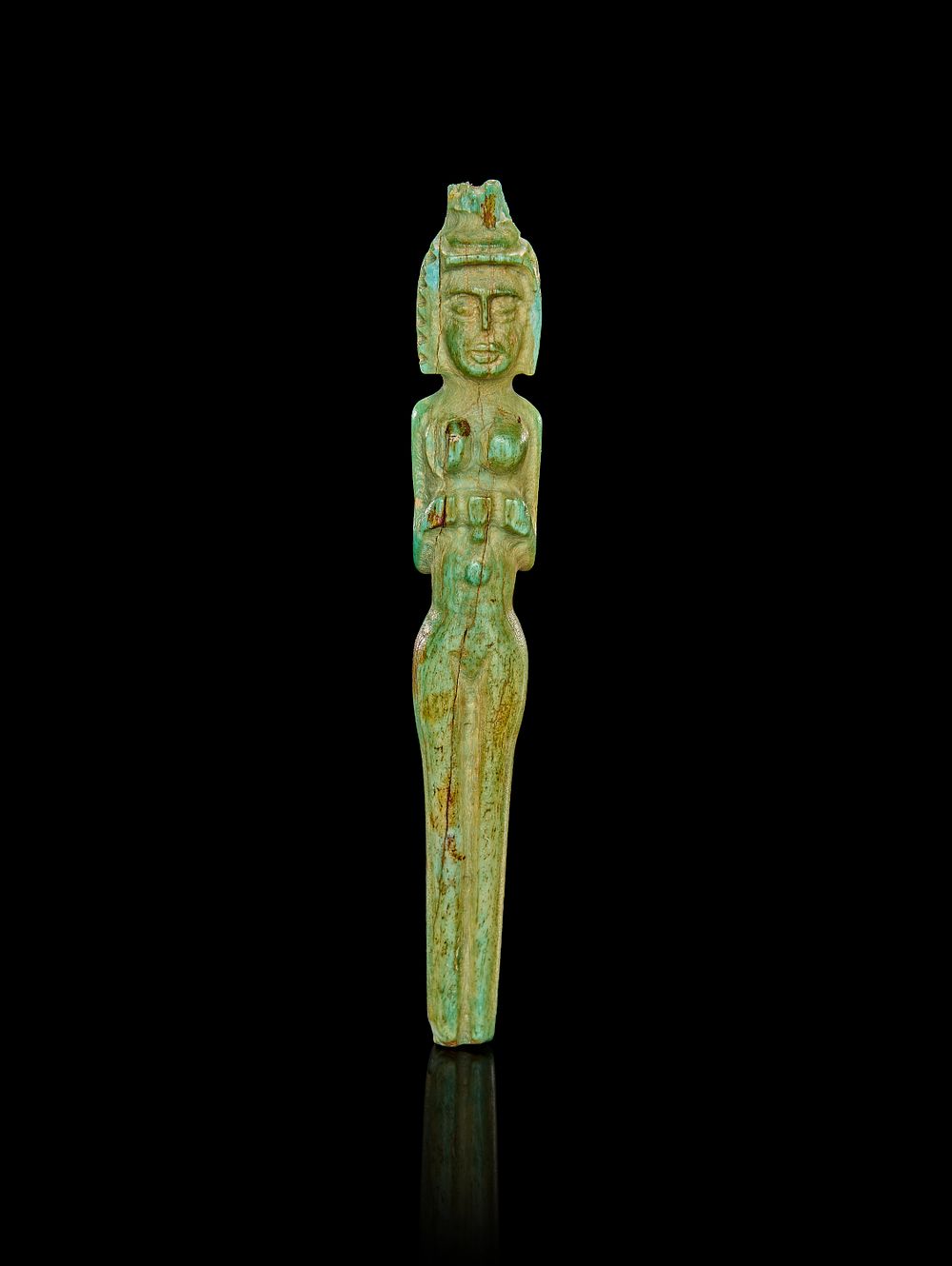 Lot 88: ANCIENT BONE FIGURE DEPICTING A MOTHER GODDESS OR A DEITY, PHOENICIAN PERIOD