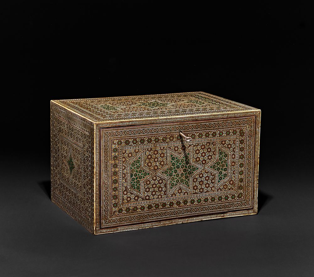 Lot 282: A INDO-PERSIAN KHATAMKARI TABLE CABINET, 18TH - 19TH CENTURY