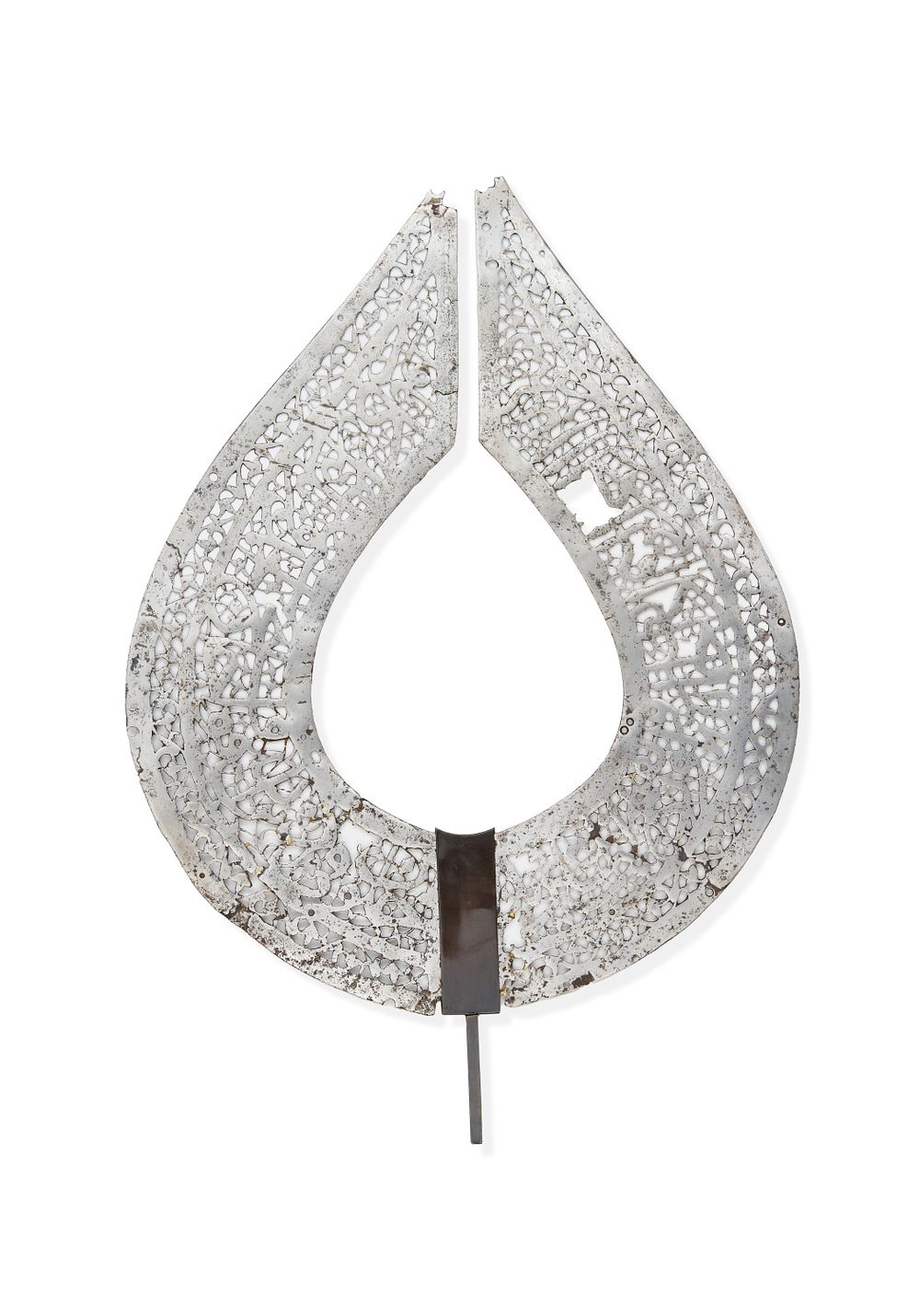Lot 169: A CALLIGRAPHIC SAFAVID CUT STEEL ALAM, PERSIA, 17TH - 18TH CENTURY