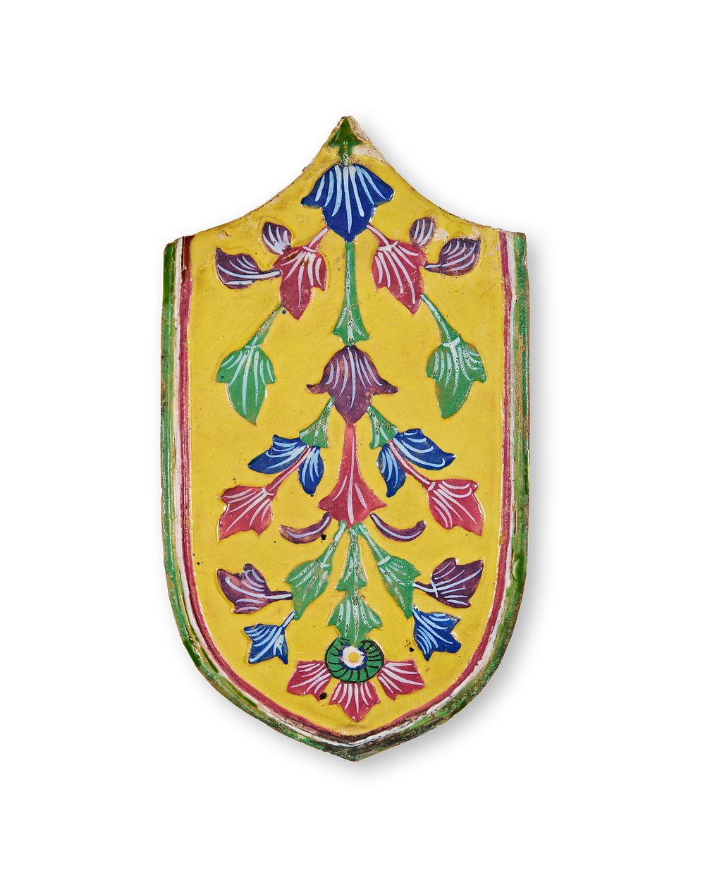 Lot 327: AN INDIAN CERAMIC TILE, KASHMIR, 19TH CENTURY