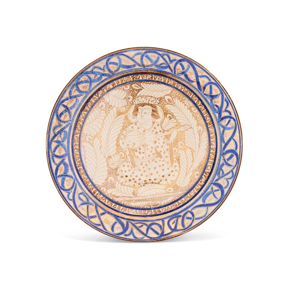 Lot 310: A LARGE COPPER LUSTRE HISPANO MORESQUE CHARGES, SPAIN